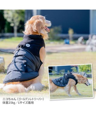 PET PARADISE J.PRESS 綿入り ベスト 《ブラック》 中型犬 大型犬 ブラック