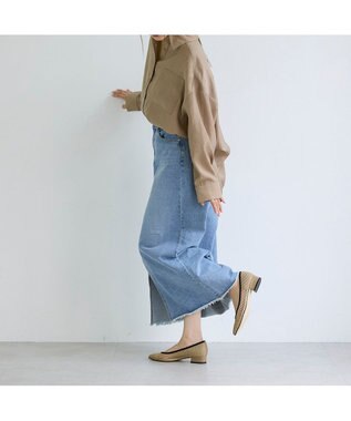 MODE ET JACOMO <carino>ポインテッドトゥメッシュパンプス ベージュ