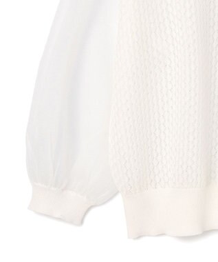 GRACE CONTINENTAL シアードルマンニットカーディガン ホワイト