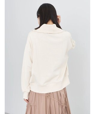 earth music&ecology ハーフＺＩＰスウェット Ivory