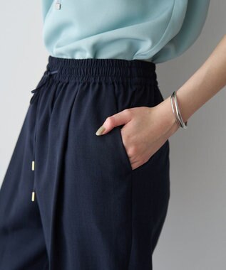 YECCA VECCA 【UVカット】サラサライージーテーパードパンツ Navy