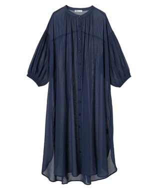 CRAFT STANDARD BOUTIQUE ウ゛ィンテージボイル袖シャーリングワンピース Deep Blue