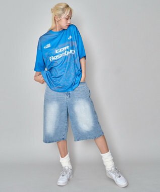 WEGO 【ユニセックス着用/MLサイズ展開】フォトゲームグラフィックT（SS） ブルー