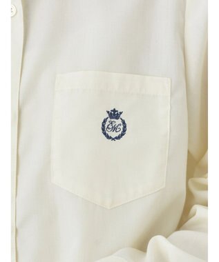 earth music&ecology ロゴ刺繍シャツ Cream