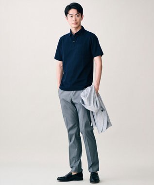 JOSEPH ABBOUD 【キングサイズ・フランス産リネン×日本の技術/ストレッチ】ノルマンディーリネントップジャージージャケット ブルー系