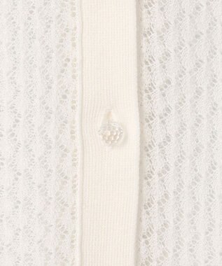 GRACE CONTINENTAL シアードルマンニットカーディガン ホワイト