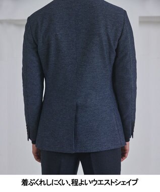 GOTAIRIKU カーディガンジャケット秋冬版【洗える/シワになりにくい/ストレッチ】リンクス BIZ ジャケット ダルブルー系8