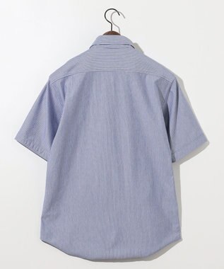 JOSEPH ABBOUD 【キングサイズ・イージーケア・ストレッチ】コンパクトジャージーヘアラインストライプ シャツ ネイビー系1