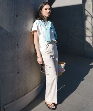 UNFILO L 【一部店舗限定カラー】BEAUTY FORM-T コクーンTシャツ オフ