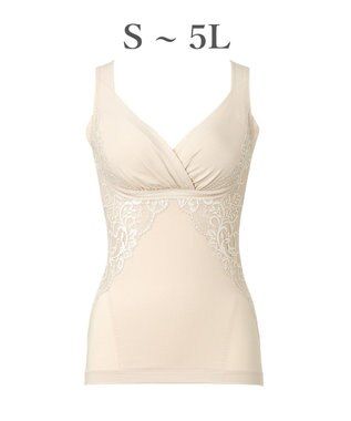 BRADELIS New York 【BRADELIS NewYork peace】綿混キャッチャーカップレースブラキャミ25 ノンワイヤー 補正下着 補整 カップ付き ブラトップ ボディシェイパー