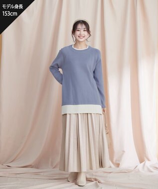 Tiaclasse 【新色追加】スエードポンチプリーツスカート アイボリー