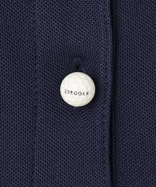 23区GOLF 【PEANUTS】【WOMEN】スヌーピーコラボ 半袖ポロシャツ ネイビー系