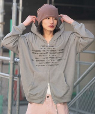 WEGO 【ユニセックス着用ITEM】メッシュZIPパーカー グレー