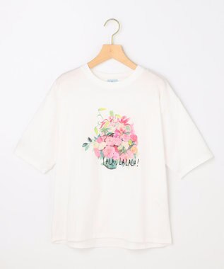 組曲 L 【先行予約・Flower Collection】プリントTシャツ ホワイト系