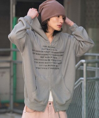 WEGO 【ユニセックス着用ITEM】メッシュZIPパーカー グレー