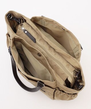 LA BAGAGERIE 【MONICA】ポーチ付き3WAYトートバッグ ベージュ