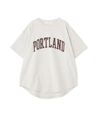 AMERICAN HOLIC PORTLAND裾ラウンドTシャツ Oatmeal