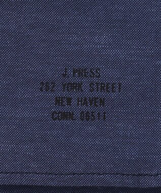 J.PRESS MEN 【HYBRID LINEN】オープンカラーシャツ ネイビー系
