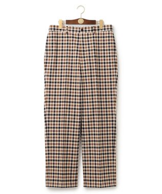 J.PRESS MEN カシミヤタッチワイド イージーチェックパンツ ブラウン系3