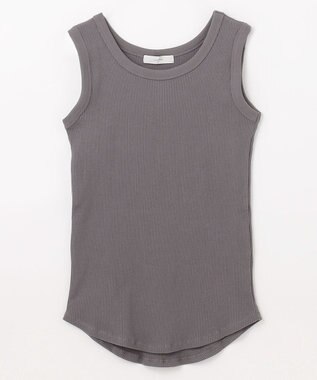 ANY L リブタンクトップ グレー
