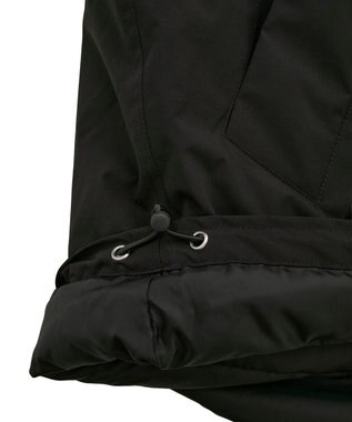 earth music&ecology フーデットパファーコート Black