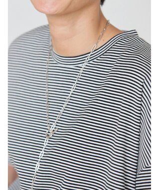 AMERICAN HOLIC 接触冷感裾ラウンドカットプルオーバー Border Black