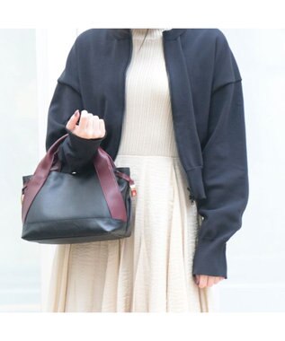 Regalo Felice 【長財布が入る / ショルダー付】2wayバッグ / REGALO BK(ブラック×ボルドー)