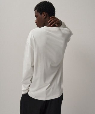 ATON 12/- AIR SPININNG | ルーズフィットロングスリーブTシャツ - UNISEX WHITE