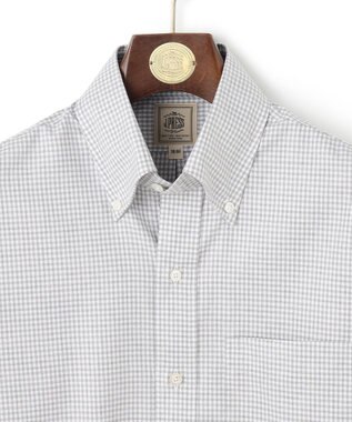 J.PRESS MEN 【Single Needle Tailoring / 形態安定】メランジカラーギンガムチェック シャツ/B.D. ライトグレー系3