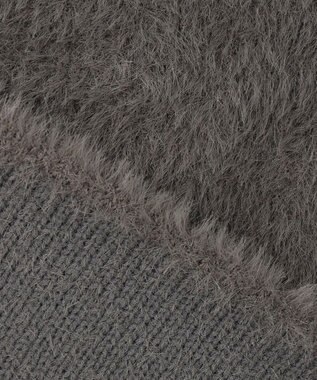 UNFILO L ナイロンシャギー  ハーフスリーブ プルオーバー チャコール