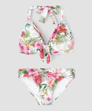 San-ai Resort（三愛水着楽園） 【新色ホワイト＆パープル入荷】４点セット水着　9M・11L【San-ai Resort（サンアイリゾート）】 ホワイト