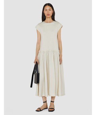 JOSEPH 【洗える】ポプリンジャージー　キャップスリーブドレス Seashell