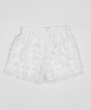 WEGO レースフリルマイクロショートパンツ ホワイト