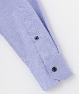 JOSEPH ABBOUD 【キングサイズ・ジャージー素材】シャンブレー シャツ サックスブルー系