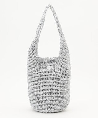 ANY 雑材トートバッグ シルバー