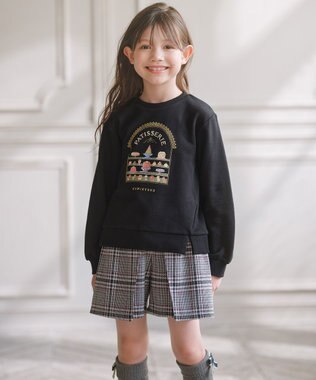 組曲 KIDS 【110-140㎝】レディチェック キュロット モノトーン