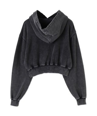 WEGO ヴィンテージウォッシュバタフライショートパーカー ブラックその他