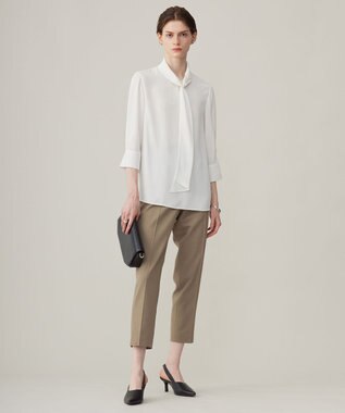 ICB 【洗える】ウール2WAYストレッチ ドロストパンツ フォーン系