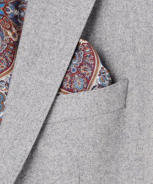 JOSEPH ABBOUD 【キングサイズ・ソフト/JAPANファブリック/LIBERTY柄裏地】ムリネフランネル ジャケット ライトグレー系