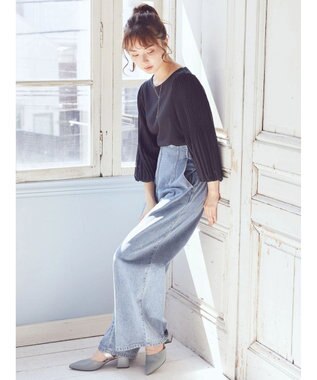 earth music&ecology マジョリカプリーツプルオーバー Black