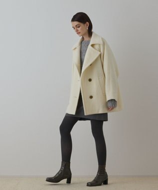 GRACE CONTINENTAL シャギ－ハ－フコ－ト キナリ