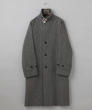 GOTAIRIKU 【山栄毛織】カントリーツイード ステンカラーコート グレー系8