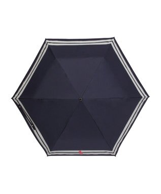 MOONBAT POLO RALPH LAUREN（ポロ ラルフローレン） 晴雨兼用日傘 ボーダー 遮光率100% 遮熱 UV 晴雨兼用 ネイビー