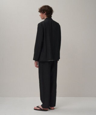 ATON TWIST WOOL LINEN | スタンダードパンツ - UNISEX CHARCOAL TOP