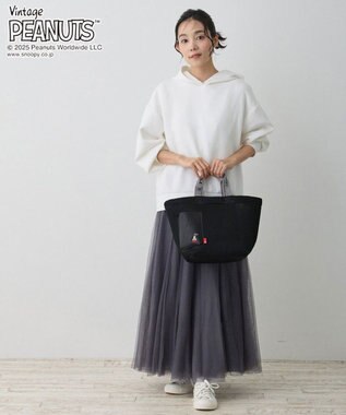 ROOTOTE 8433【スヌーピー】IP.デリ.ウエッファ.ピーナッツ-0K 03：ブラック