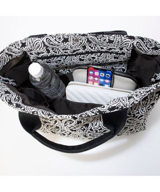 UNBILLION カシュカシュ cachecache / ペーズリー柄ジャガードトートバッグ ブラック