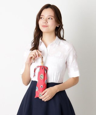 MOONBAT ポール & ジョー (PAUL & JOE ACCESSOIRES) 折りたたみ傘 キャッツ カメオ UV レッド