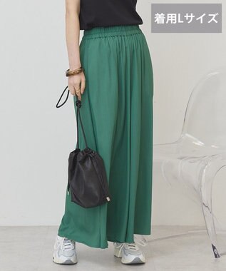 AMERICAN HOLIC 【選べる丈】ギャザースカーチョ【WEB限定カラー有り】 Green