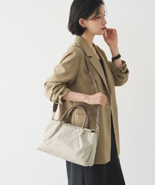 russet ナイロン三層2WAYミニトートバッグ(CE-1580) Ecru