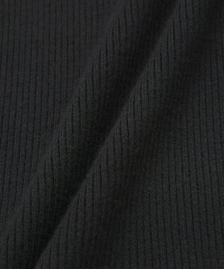 Green Parks ダブルカフスモックネック配色ニット Black